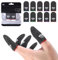 YUXIANLB 10PCS Gaming Finger Sleeves, Ultra-Thin 0.3mm Silver Fiber Thumb Sleeves for Most Gamers Mobile Gaming, Breathable Anti Sweat Fingers Gloves Mobile Phone Tablet Touchscreen Finger Cover