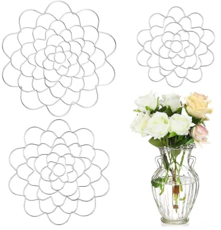 Yoljun Blumenigel für Vasen, 3 Stück Blumenretter Stielhalter Blumen, Blumenarrangement Halter, Blumenfrosch Edelstahl, Blumengitter für Vasen Und Sträuße, Flower Frog Fixierung für Frische Blumen