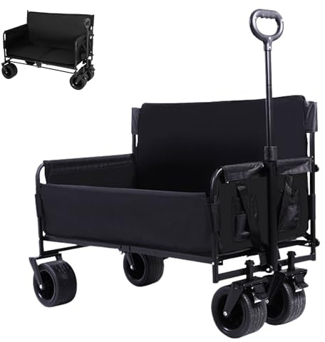 MAGIC SELECT Carro Plegable de Playa y Camping con Ruedas y Asiento 93x45cm