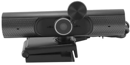 DUZEPA Webcam FHD con microfono e altoparlanti stereo, fotocamera per computer 3 in 1, 1080P, USB Plug and Play, cavo da 1,5 m, per videoconferenze, streaming