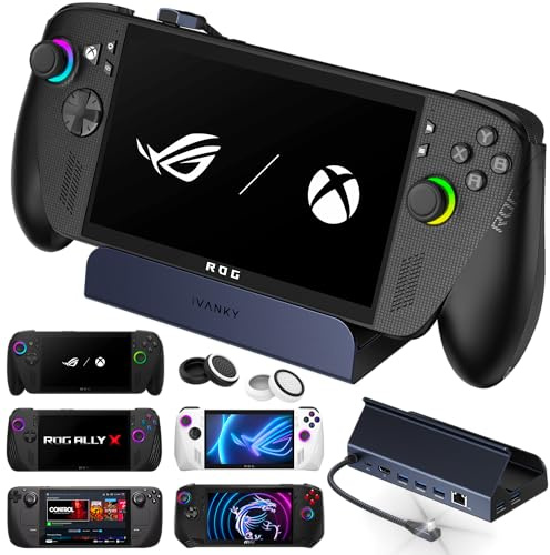 iVANKY Upgrade 10-in-1 Docking Station für ROG Xbox Ally X (2025) | 4K@144Hz Dock für Steam Deck OLED/ASUS ROG Ally X/Legion GoS/MSI Claw, HDMI 2.1, 1 Gbit/s Ethernet, 5 USB-A 3.0