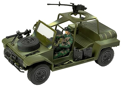 WORLD PEACEKEEPERS from Peterkin | 22cm Fast Attack Vehicle (FAV) with winch, rear gunner position and military figures | 1:18 Scale | Action Figures & Accessories | Ages 3+
