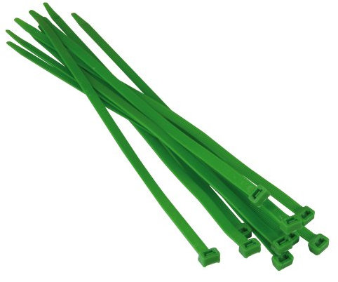 Unitec 44743 - Fascetta per cavi, 400 x 8,8 mm, 25 pezzi, colore verde