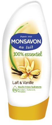 Monsavon Gel Douche 100% Essentiel Lait et Vanille 250ml