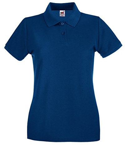 Fruit of the Loom Ladies Lady-Fit Premium Short Sleeve Polo Shirt (2XL) (Navy)