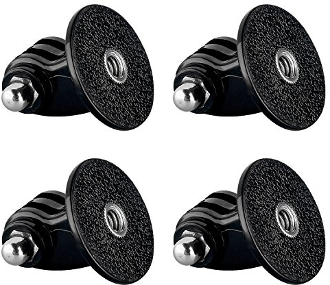 Sametop Adaptador de Montaje en Trípode Compatible con Cámaras de Acción GoPro Hero 13, 12, 11, 10, 9, 8, 7, 6, 5, 4, Session, 3+, 3, 2, 1, Hero(2018), MAX, dji Osmo, Sjcam, Xiaoyi (4 Paquetes)