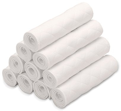 SONARIN Pannolini in tessuto morbido riutilizzabili Inserto assorbente per pannolini lavabili,assorbenti super-acqua,confezione da 20 pezzi(3 Strati)