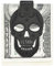 klammer aus Edelstahl mit Totenkopf-Motiv - Schwarz - Mittel