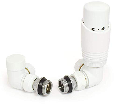 Delta Corner TRV White Thermostatic Radiator Valve