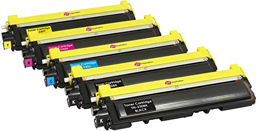 5er Set Premium Toner kompatibel für Brother TN230 DCP-9010CN HL-3040CN HL-3045CN HL-3070CW HL-3075CW MFC-9120CN MFC-9125CN MFC-9320CW MFC-9325CW | Schwarz 2.200 Seiten & Color je 1.400 Seiten