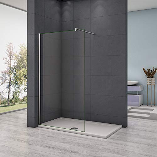 AICA paroi de douche 70x200cm en 8mm verre anticalcaire paroi latérale douche italienne