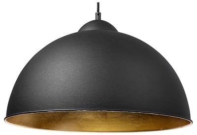 Industrielle Pendelleuchte runder Lampenschirm Metall schwarz Cetina