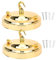 Mumusuki 2PCS Iron Chandelier Hanging Plate Hook Ceiling Light Canopy Bird Cage Lantern Hook Crystal Lamp Base Decoration DIY Fitting Accessory(Gold)