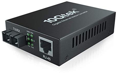 10Gtek® Gigabit Ethernet Medienkonverter, mit Built-in 1Gb Multi-Mode SC Transceiver, Multi-Mode Dual SC Faser Connector, 1310nm, 2km