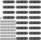 Glarks Lot de 20 équerres d'angle plates et droites de 80 mm en métal noir avec 85 vis pour meubles en bois (80 x 2 mm)