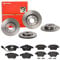 Bremsen Set Bremsscheiben und Bremsbeläge Brembo vorne hinten für für VW Golf 6 Touran