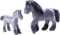 HABA 306148 - Little Friends – Pferd Cassandra und Fohlen Cleo, Biegepuppen & Tiere ab 3 Jahren, Grau