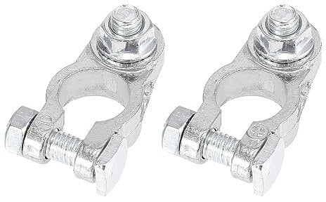 X AUTOHAUX 1 Pair Car Battery Terminals Cable Connector Clamp Positive Negative