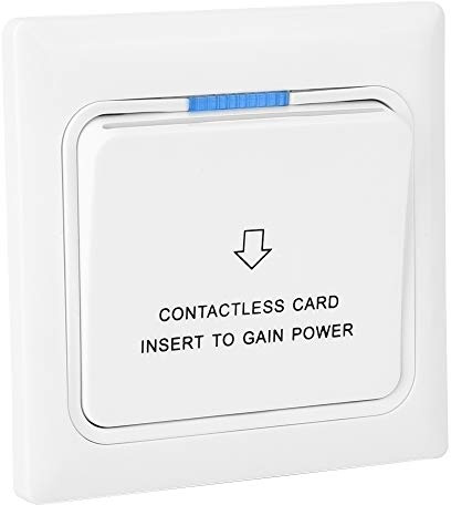 Power Switch, Switch Insert Key for Power, Power Key Card Sensor Electricity Recognition Switch Panel for Hotel Energy Saving Support Id Card, T5557 Card, 4150 Card, Energy Saving Switch