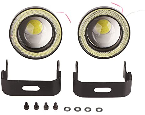 Dimljus, 3-tums LED Car Angel Eyes Dimljus Hög Ljusstyrka IP65 Vattentät DC 12V Universal
