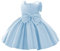 IBAKOM Bébé Enfant Filles Robe Tutu Princesse Bal Anniversaire Formel fête Mariage Baptême Demoiselle d'honneur Communion Robes Bleu Clair 12-18 Mois