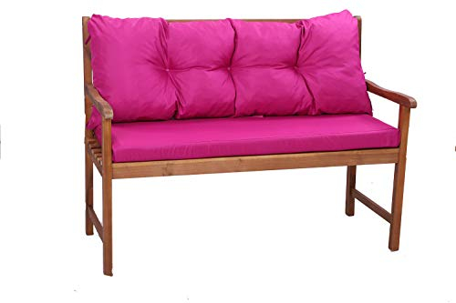 Bankauflage für Gartenbank- Polsterauflage für & Hollywoodschaukel-Gartenschaukel Kissen-hollywoodschaukel Kissen-bankkissen Outdoor (120 x 50 x 50 cm, Rosa)