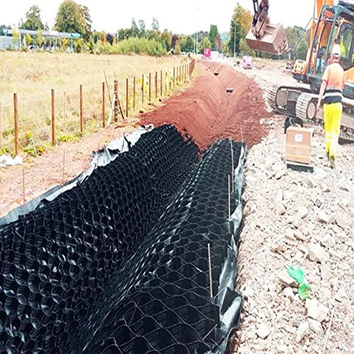 Kiesgitter Böschungen Geogitter, Heavy Duty Ground Grid Stabilizer Hangbefestigung Schutz, Stützmauer Aus Polyethylen Für Parkplätze, Wege, Arenen, Häfen ( Color : WxL , Size : 600cm x 1000cm (236in x