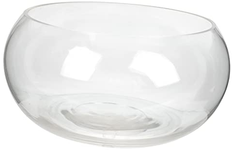Veemoon Glasblase Schüssel Rund Fischschale Großer Tank Hydrokultur-blumentopf für Tafelaufsätze