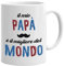 DasyFly Regalo per la festa del papà da figlia figlio, divertente tazza da caffè per papà(il Mio papa eil Migliore del Mondo). Idee regalo di compleanno per papà