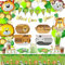Wild One Party Decorations - Jungle Safari Birthday Party Supplies, Animal Paper Plates, Safari Tablecloth, Animal Balloons, Wild One Banner, Napkins, for Kids 1st Birthday, Serves 20