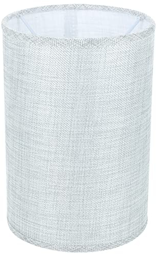 Holibanna Pantalla de Lámpara Cilíndrica Gris Claro Pantalla de Lino para Iluminación Clara en Hogar Compatible con Lámparas de Mesa, Pie y Colgantes