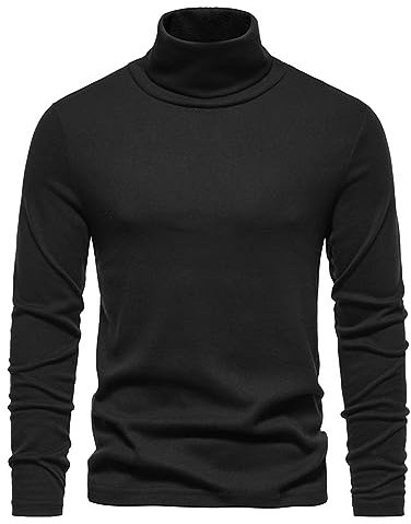 Generisch Thermounterwäsche Für Herren, Langarmshirt T-Winter Thermo Unterlangarmshirt Oberteil Warm Tops Mit Innenfleece Herren Henley Shirt Kurzarm Sportunterwäsche Set Shirt Pullover (XL, Black)