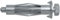 Cheville métallique pour placo HM 8x55 avec vis M 8x55, 4 pièces