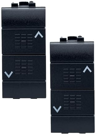 BRATEK - 2 Pezzi Interruttore per tapparella elettrica - Pulsante tapparelle elettriche e tende da sole - compatibile per automazione persiane