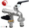SHYNE Premium 1/2 Zoll Doppel-Wasserhahn aus Messing rost-, und frostsicher + 2X Gratis Schlauchanschlüsse + PTFE Band + Ebook | für Garten, Waschmaschine, Regentonne