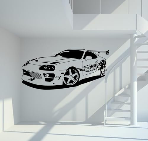 mein-motiv.com Wandtattoo Fast and Furious Toyota Supra Paul Walker Größe L - ca. 100cm x 47cm