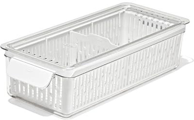 OXO Long Bin Good Grips Produce Saver, 14.8 x 5.9 x 3.6 in, White