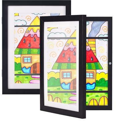 LYYYYX Bilderrahmen A4 Befüllba Kunstfotorahmen Bilderrahmen mit Halterung for Aufhängen oder Aufstellen von Kunstwerken 2er Set
