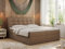 MKS MEBLE Boxspringbett 180x200 mit Matratze, Bett mit Multipocket - Matratze H4 und Topper, Polsterbett 180x200 mit Bettkasten und Kopfteil, DIEGOS - Braun Kunstleder