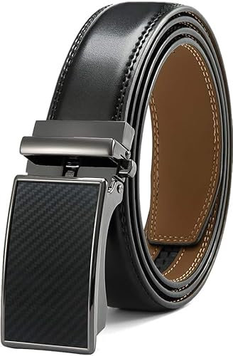 DOOPAI Gürtel Herren, Automatik Gürtel Ledergürtel Herren Ratsche Gürtel, Breit 35mm Gürtel,Größe Angepasst