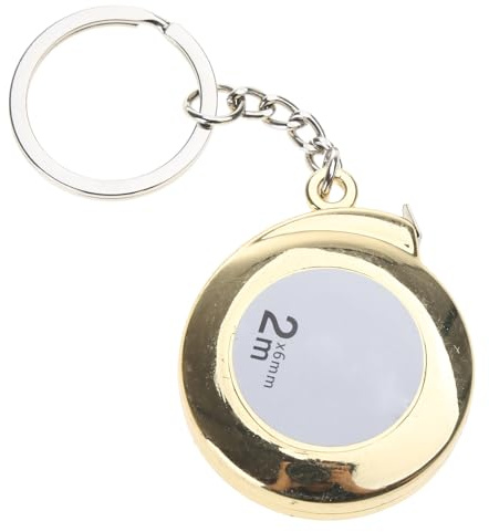 XINGLIDA - Mètre ruban rétractable fonctionnel - Porte-clés amélioré - 2 mètres - Acier inoxydable