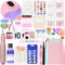 DouborQ Acrylic Nail Kit with Electric Nail Drill Nail Lamp,U V Nail Dryer Light Nail Art Tools,False Nail Tips Starter Set Acrylic Nail Art Supplies for Beginner with Everything (1-6)