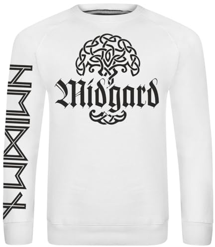 Herren Pullover Sweatshirt Midgard nordischer Kompass Runen nordmänner Odin