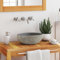 IKAYAA Lavabo de Piedra Lavabo Ovalado Lavamanos Piedra Natural Lavamanos Baño (29-38) x(24-31) cm