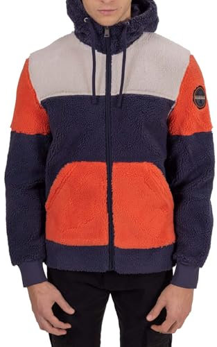 NAPAPIJRI - Felpa Uomo Taralga Colorblock in Pile - Taglia L