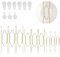 9 unsichtbare Paneele zum Aufhängen von Wandpaneelen aus Edelstahl, dekorative Drahtpaneele, hängende Ornamente in verschiedenen Größen, 9 Paneele und befestigte Haken (je drei auf 15,2 cm, 20,3 cm,