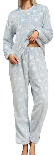 Pigiama Donna Ladies Casual Suit Fashion Summer European And American Short Sleeved Two Suit Pigiama Donna Invernale Camicie da Notte Cotone (Blue, XXL)