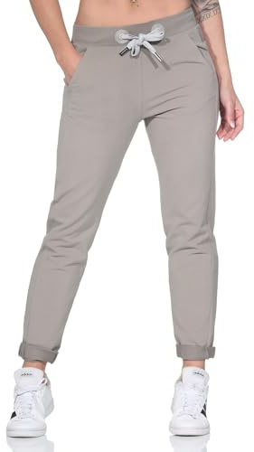 Elbsand Brine Damen Hose, Sweathose 7/8 lang, Pants, langes Bein gerade Schnittform