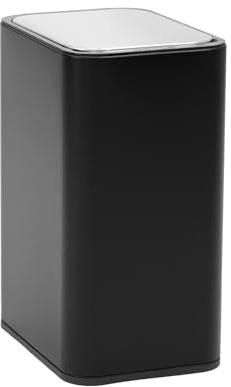 SVITA SE13L Sensormülleimer Abfalleimer Kücheneimer Automatik Mülleimer rechteckig mit Bewegungssensor Stahl 13l freistehend automatisch Schwarz