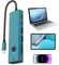 Splitter USB - Estensore hub USB3.0, splitter portatile a 7 porte con funzione Sleep Screen, trasferimento 4K 5 Gbps per PC desktop e laptop monitor